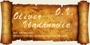 Oliver Vladanović vizit kartica